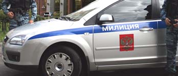 Милицейская машина врезалась в столб на востоке Москвы 