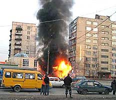 Взрыв на станции техобслуживания в Тольятти